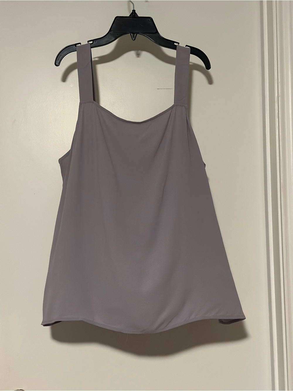 Eileen Fisher Silk Georgette Crap Square Neck Tank